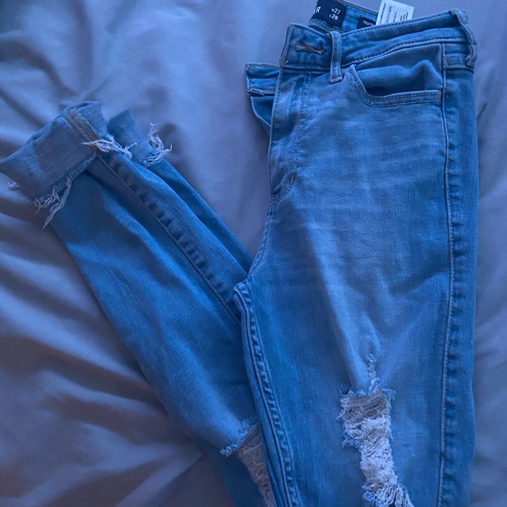 hollister ripped jeans